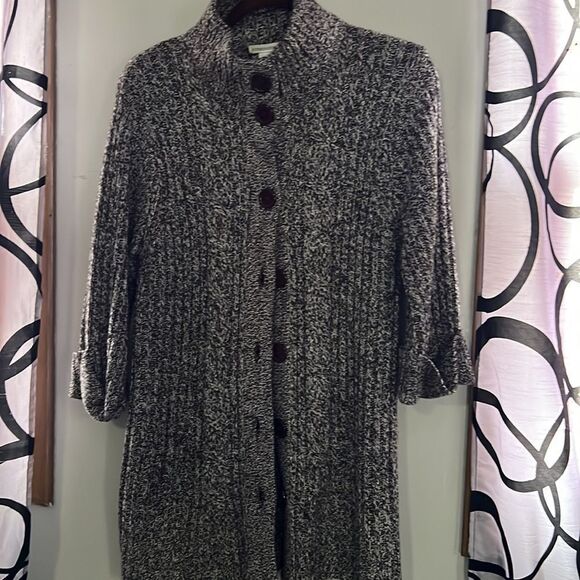 Reference Point Multi-Color Brown Button Down Cardigan Sweater Size Large - Picture 5 of 15